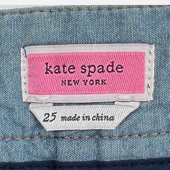 Kate Spade High Waist Wide Leg Flare Jeans — Size 25 Medium Wash - Picture 6 of 9